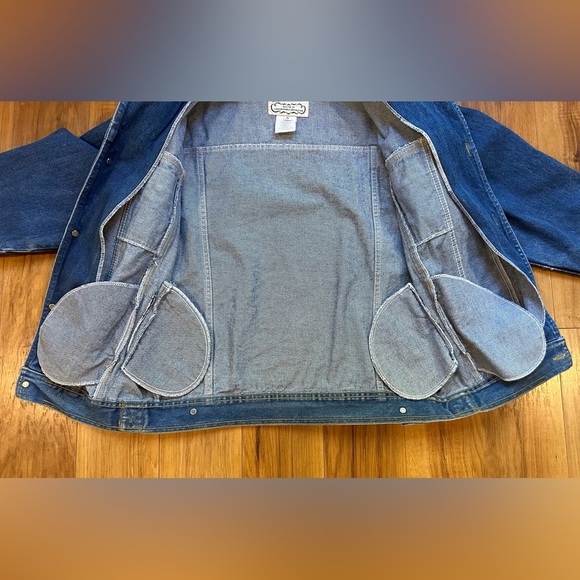 100% Cotton Vintage 1970s Large London Fog Blue Denim Jacket - Picture 14 of 15